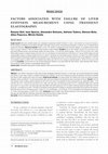 Factors associated with failure of liver stiffness measurement using the fibroscan Cover Page