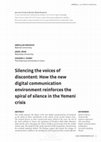 Silencing the voices of discontent: How the new digital communication environment reinforces the spiral of silence in the Yemeni crisis Cover Page