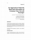 An approach to study the body back discomfort of economy class aircraft passenger Cover Page