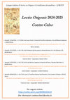 Italian Research Group on Origen and the Alexandrian Tradition – «Lectio Origenis» 2024-2025 on «Contra Celsum». Cover Page