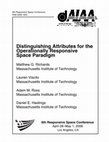 Distinguishing Attributes for the Operationally Responsive Space Paradigm Cover Page