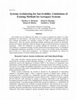 Systems Architecting for Survivability: Limitations of Existing Methods for Aerospace Systems Cover Page