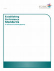 Establishing Performance Standards for School Accountability Systems Cover Page