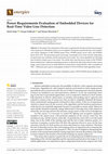 Power Requirements Evaluation of Embedded Devices for Real-Time Video Line Detection Cover Page