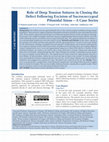 Research paper thumbnail of Role of Deep Tension Sutures in Closing the Defect Following Excision of Sacrococcygeal Pilonidal Sinus – A Case Series