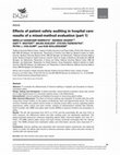 Effects of patient safety auditing in hospital care: results of a mixed-method evaluation (part 1) Cover Page