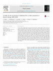 Research paper thumbnail of A study on the occurrence of aflatoxin M1 in milk consumed in Kosovo during 2009–2010