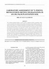 Laboratory assessment of 14C-phenyl metsulfuron-methyl degradation in an oil palm plantation soil Cover Page