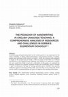 The Pedagogy of Handwriting in English Language Teaching: A Comprehensive Analysis of Resources and Challenges in Serbia’s Elementary Schools Cover Page