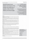 Fibromyaljisi Olan Kadın Hastalarda Mental Belirtiler Yaşam Kalitesi ve Hastalık Şiddeti ile İlişkilidir / Mental Symptoms Are Related With Impact Of The Disease And Impairment In Quality Of Life In Female Patients With Fibromyalgia Cover Page