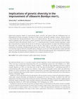 Implications of genetic diversity in the improvement of silkworm Bombyx mori L Cover Page