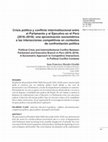 "Crisis política y conflicto interinstitucional entre el Parlamento y el Ejecutivo en el Perú, 2016-2018... ", Anuario Latinoamericano Ciencias Políticas y Relaciones Internacionales, Vol. 16, pp. 161-179. Cover Page