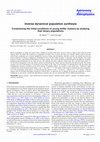 Inverse dynamical population synthesis: Constraining the initial conditions of young stellar clusters by studying their binary populations Cover Page