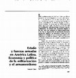 Estado y fuerzas armadas en América Latina. Economía y política de la militarización y el armamentismo Cover Page