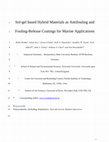 Sol–Gel-Based Hybrid Materials as Antifouling and Fouling-Release Coatings for Marine Applications Cover Page