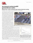 Air-channel testing landfill geomembrane seams Cover Page