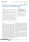 P-selectin level in haemoglobin-S variants steady-state subjects in Port Harcourt Nigeria Cover Page