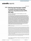 Machine learning base models to predict the punching shear capacity of posttensioned UHPC flat slabs Cover Page