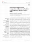 Spatiotemporal Variation in Composition of Submicron Particles in Santiago Metropolitan Region, Chile Cover Page