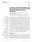 Influence of Particle Composition and Size on the Accuracy of Low Cost PM Sensors: Findings From Field Campaigns Cover Page