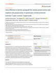 How effective is dentin autograft for socket preservation and implant site preparation: A systematic review protocol Cover Page