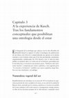 Capítulo 3: A la experiencia de Kusch. Tras los fundamentos conceptuales que posibilitan una ontología desde el estar Cover Page