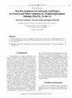 One-Pot Synthesis of Carboxylic Acid Esters in Neutral and Mild Conditions by Triphenylphosphine Dihalide [Ph Cover Page