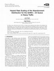 Hazard Rate Scaling of the Abandonment Distribution for the GI/M/n + GI Queue in Heavy Traffic Cover Page