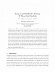 Large-Scale Bundle Size Pricing: A Theoretical Analysis Cover Page