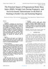 The Potential Impact of Pregestational Body Mass Index (BMI), Weight Gain During Pregnancy, and Socio-Economic Determinants on the Risk of Stunting in Kediri City and Sumenep Regency Cover Page