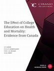 The effect of college education on health and mortality: Evidence from Canada Cover Page