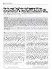 Barriers and Facilitators to Engaging African American Men Who Have Sex With Men in the HIV Care Continuum Cover Page