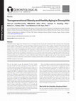 Transgenerational Obesity and Healthy Aging in Drosophila Cover Page