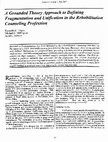 A Grounded Theory Approach to Defining Fragmentation and Unification in the Rehabilitation Counseling Profession Cover Page