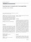 Research paper thumbnail of Sexual intercourse: an unusual cause of vesicovaginal fistula