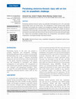 Research paper thumbnail of Penetrating abdomino-thoracic injury with an iron rod: An anaesthetic challenge