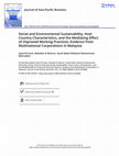 Social and Environmental Sustainability, Host Country Characteristics, and the Mediating Effect of Improved Working Practices: Evidence from Multinational Corporations in Malaysia Cover Page