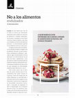 No a los alimentos endulzados Cover Page