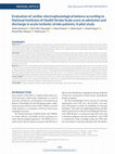 Evaluation of cardiac-electrophysiological balance according to National Institutes of Health Stroke Scale score at admission and discharge in acute ischemic stroke patients: A pilot study Cover Page