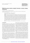 Model for porous alumina template formation: constant voltage anodization Cover Page