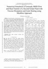 Numerical Simulation Of Unsteady Mhd Flow And Heat Transfer Of A Second Grade Fluid With Viscous Dissipation And Joule Heating Using Meshfree Approach Cover Page