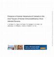 Presence of Human Herpesvirus 8 Variants in the Oral Tissues of Human Immunodeficiency Virus-Infected Persons Cover Page