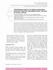 Research paper thumbnail of Performance impact of middle managers' adaptive strategy implementation: The role of social capital