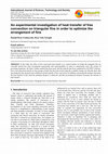 An Experimental Investigation of Heat Transfer of Free Convection on Triangular Fins in Order to Optimize the Arrangement of Fins Cover Page