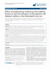 Effects of predisposing, reinforcing and enabling factors on self-care behaviors of the patients with diabetes mellitus in the Minoodasht city, Iran Cover Page