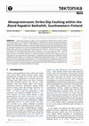 Mesoproterozoic Strike-Slip Faulting within the Åland Rapakivi Batholith, Southwestern Finland Cover Page