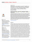 Willingness and ability to pay for healthcare insurance: A cross-sectional study of Seven Communities in East and West Africa (SevenCEWA) Cover Page