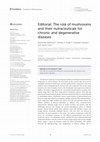 Editorial: The role of mushrooms and their nutraceuticals for chronic and degenerative diseases Cover Page