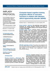 Computer-based cognitive training programs: effects on executive functions in children with attention deficit hyperactivity disorder (ADHD) Cover Page