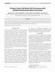 Primary clear cell renal cell carcinoma with marked intraluminal mucin secretion Cover Page